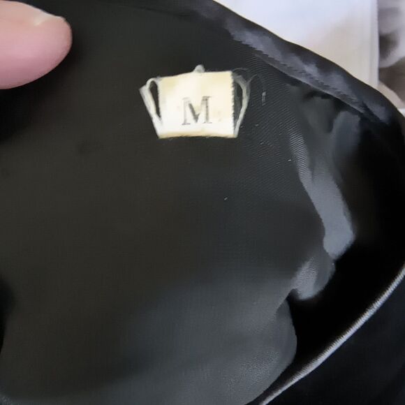 Vintage Shira Leah Velvet Silk Blazer Black Asian Size Medium Burnout Witchy - Picture 12 of 12